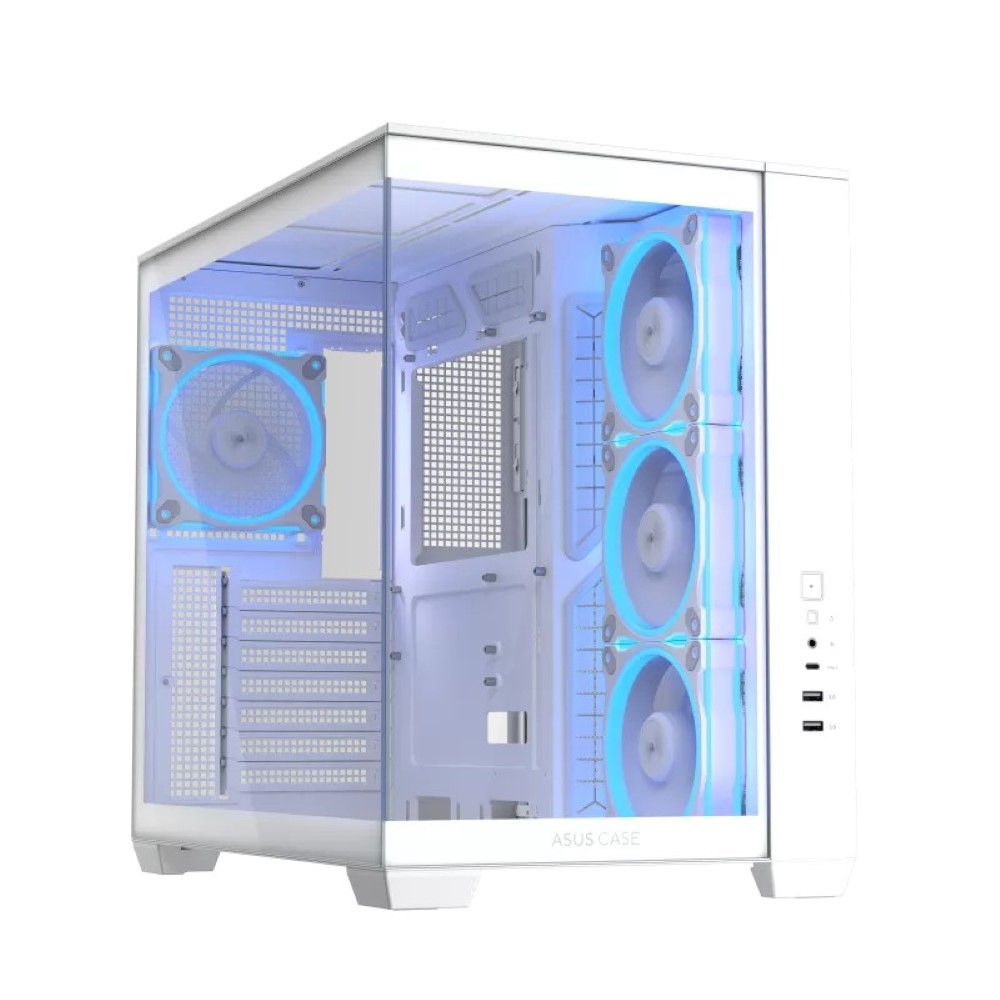 ASUS A32 Plus TG ARGB ATX PC Case – White