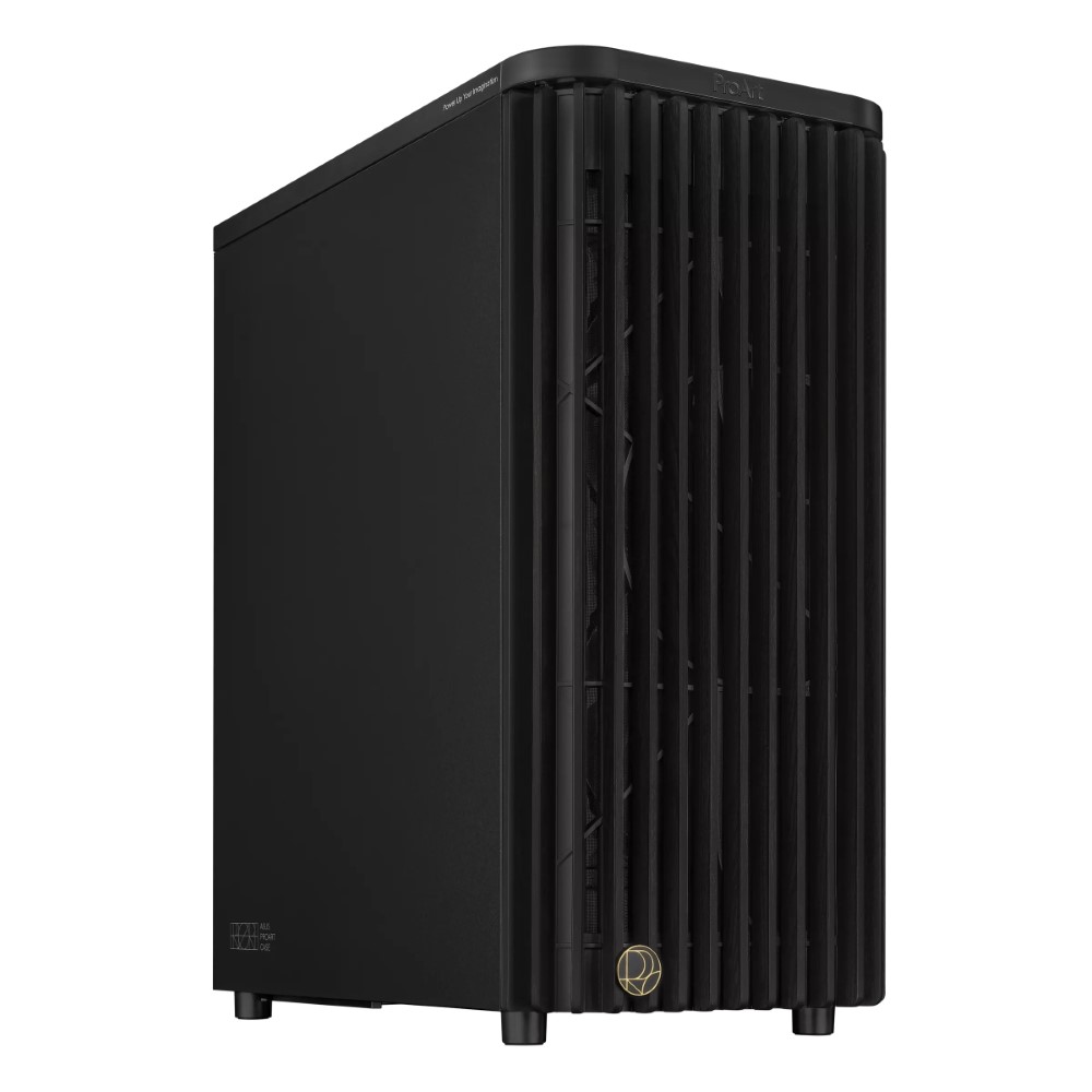 ASUS ProArt PA401 Wood Edition Black Metal Panel Mid Tower PC Case – Black