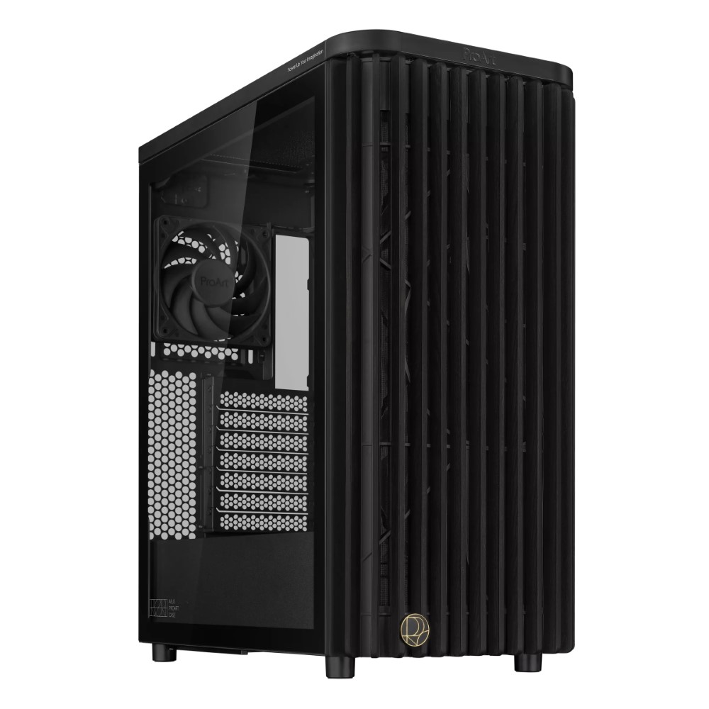 ASUS ProArt PA401 Wood Edition Black Tempered Glass Mid Tower PC Case – Black