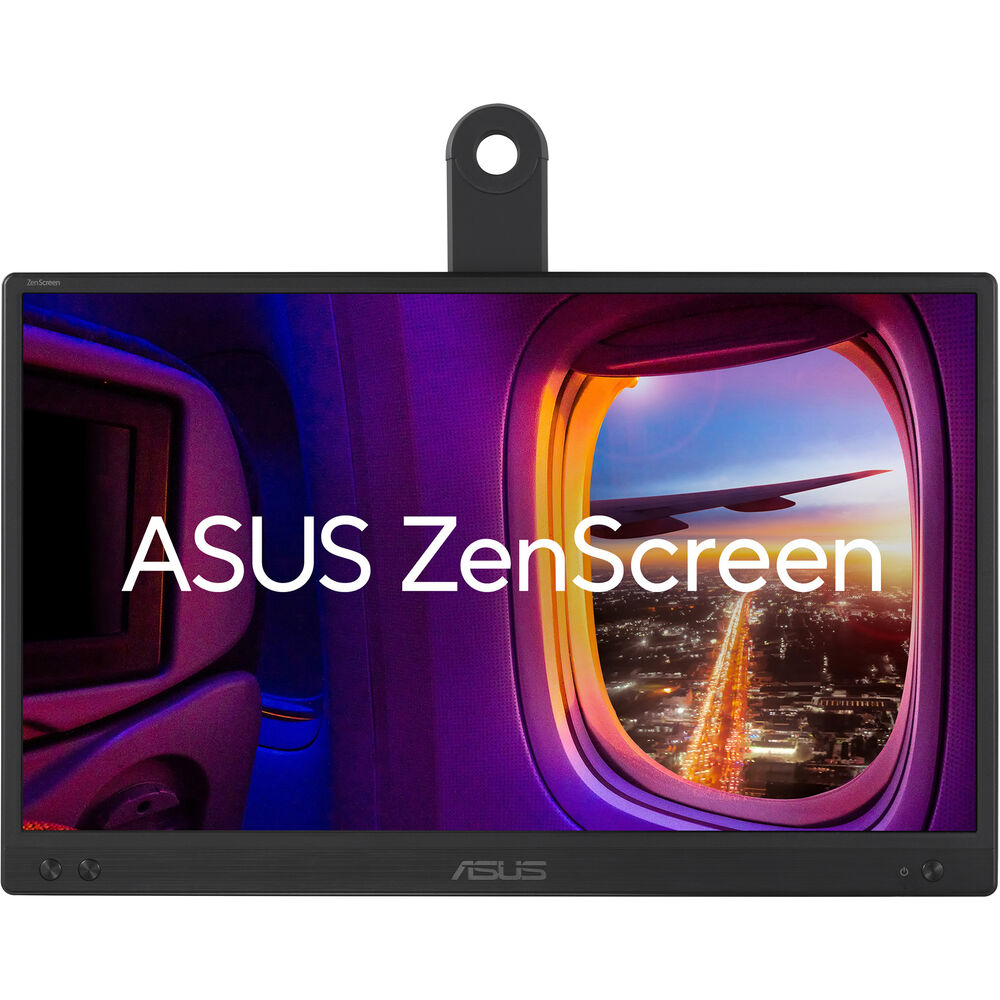 ASUS ZenScreen : MB166CR Portable USB Monitor- 16 inch (15.6 inch viewable) Full HD IPS USB Type-C Flicker Free Blue Light Filter, Anti-glare surface 360° kickstand