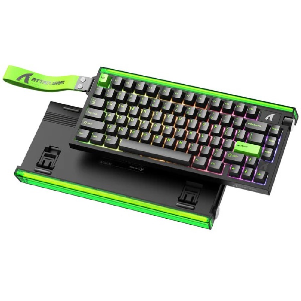 ATTACK SHARK R85 HE Rapid Trigger Keyboard Magnetic Switch with Custom Lightbox - Black