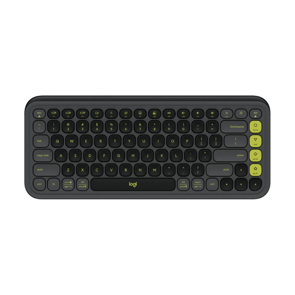 Logitech POP ICON KEYS Compact Wireless Keyboard Graphite & Green - 920-013083