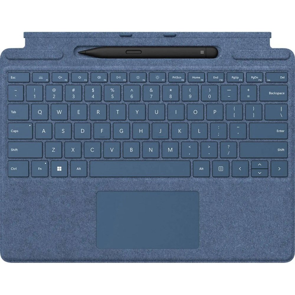 Microsoft Surface Pro Signature Keyboard with Slim Pen 2 Full Mechanical Keyset Backlit Keys Large Touchpad For Surface Pro (11th Edition) 9/8/X ENG Layout Sapphire – 8X7-00111
