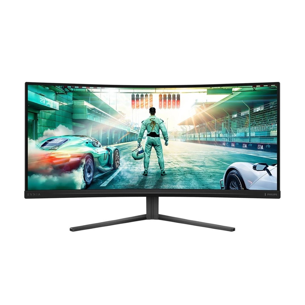 Philips Monitor : Evnia 34M2C3500L 34″ WQHD Curved Gaming Monitor, 180 Hz