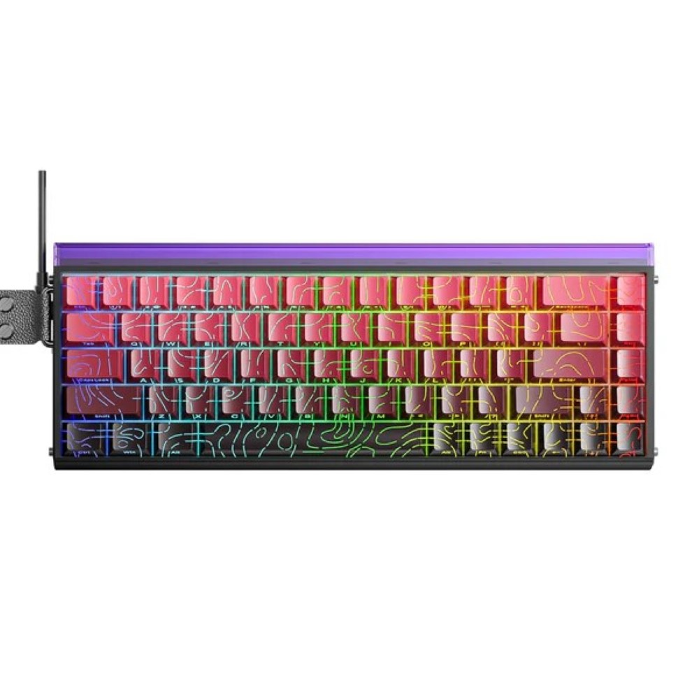 AULA HERO 68 HE 65% Wired Hot-Swappable Gaming Keyboard with Hall Effect Switch 68 keys Dragon King Magnetic Switches 8000Hz Polling Rate RGB Backlight Black+Red and Black Gradient