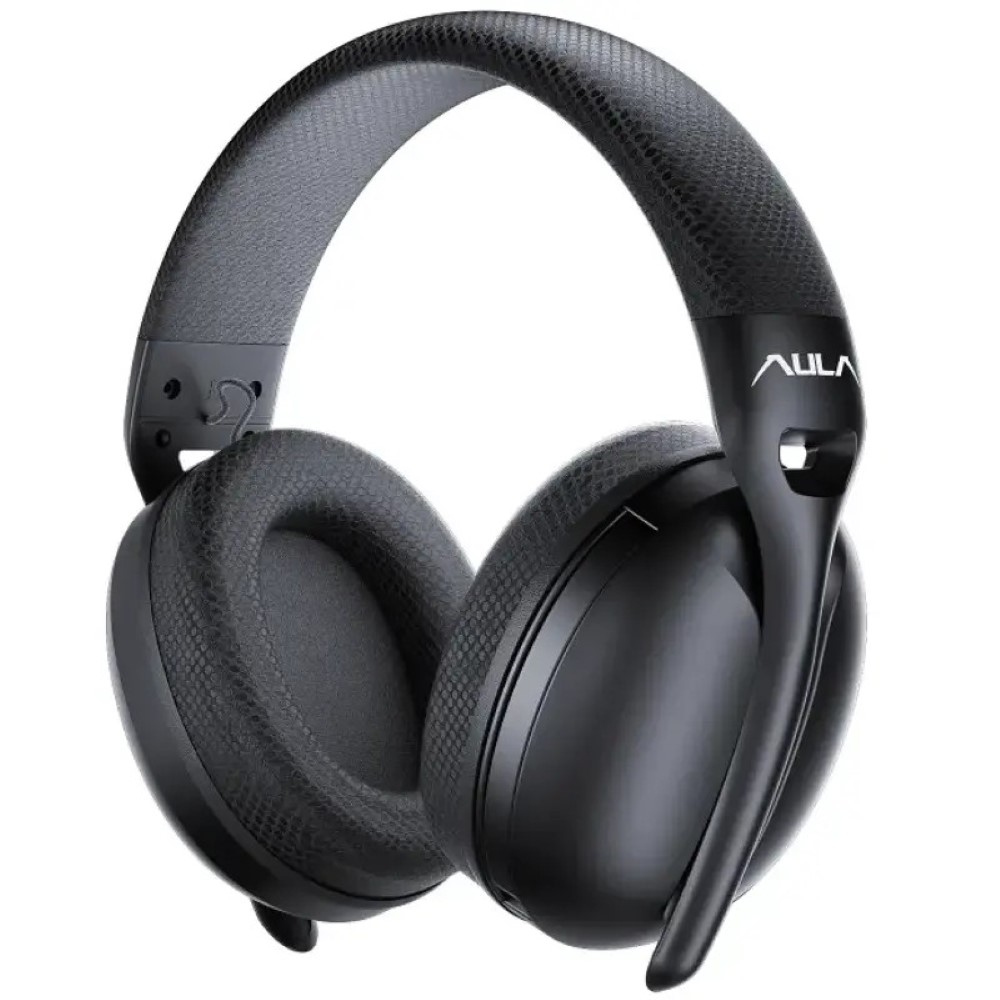 Aula Mountain S6 Wireless Gaming Headset Bluetooth 5.3 & 2.4G Wireless & Wired Headphone Stereo Sound (Black)