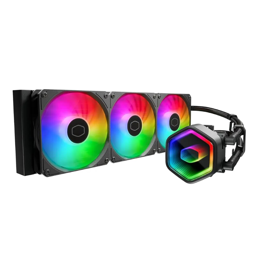 Cooler Master MasterLiquid 360 Core II Black CPU Liquid Cooler Dual Chamber Pump Customizable aRGB Lighting Maintenance-Free Quiet Operation Easy Install