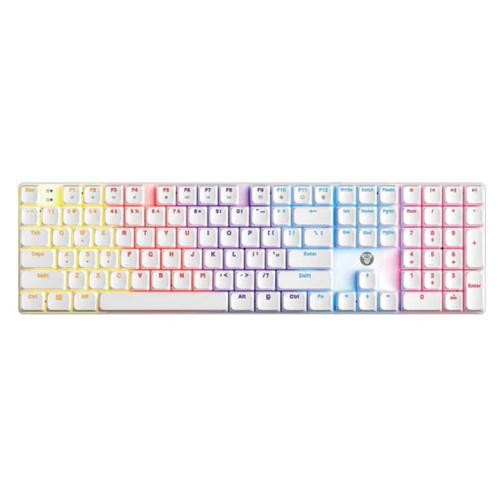 Fantech Atom Air108 RGB Low-Profile Mechanical Gaming Keyboard Detachable USB-C ABS Keycaps Anti-Ghosting 26 Keys White