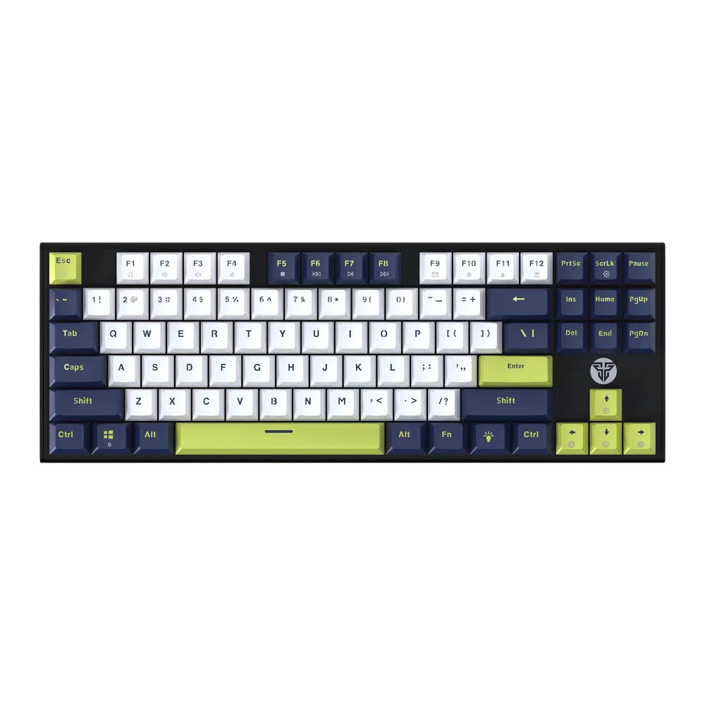 Fantech Atom87S MK877S Mori RGB Mechanical Gaming Keyboard Detachable USB-C 25-Key Anti-Ghosting Hot-Swappable Switch ABS Keycaps White