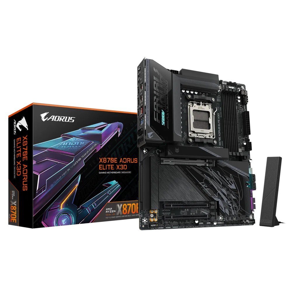 GIGABYTE X870E AORUS Elite X3D AMD AM5 LGA 1718 ATX Motherboard