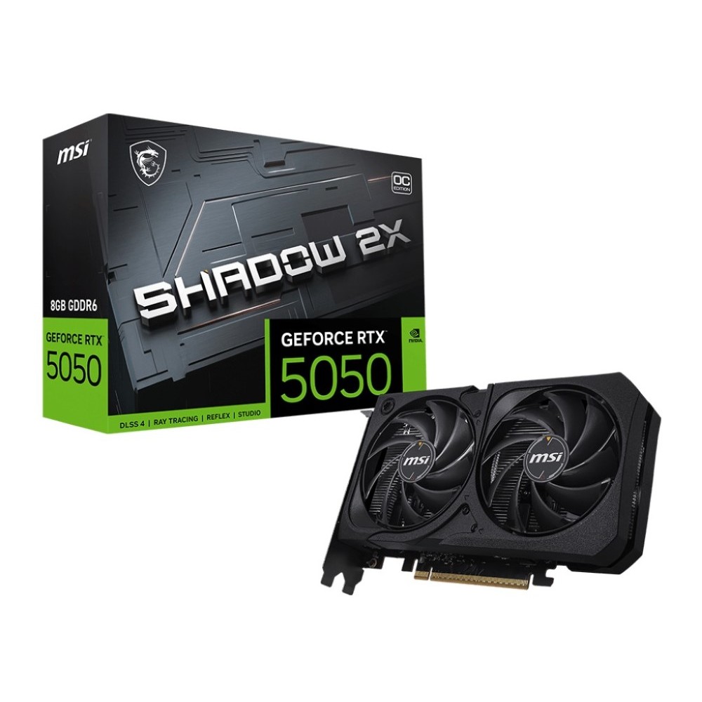 MSI GeForce RTX 5050 SHADOW 2X OC 8GB GDDR6 Graphics Card