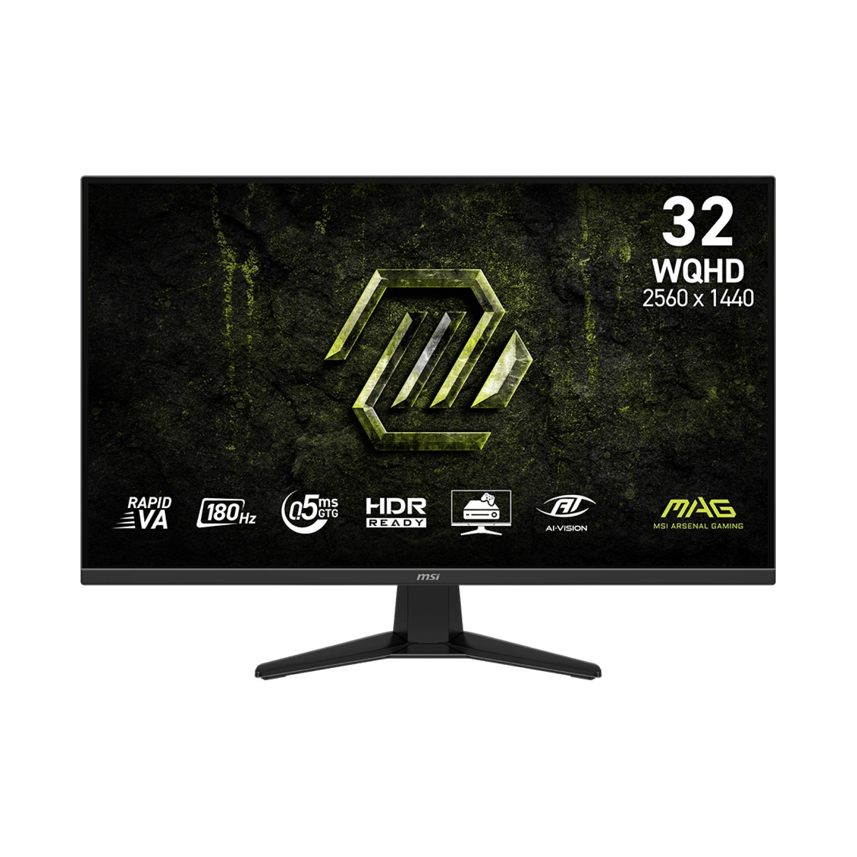 MSI MAG 325QF E18V 31.5″ 180Hz 0.5ms HDMI DP Adaptive-Sync HDR Ready WQHD Rapid VA Gaming Monitor