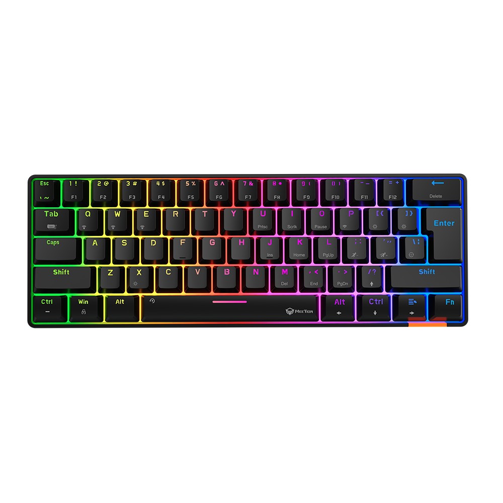 Meetion MK005BT Dual Mode Bluetooth Wired 60% Mini Gaming Mechanical Keyboard - Black