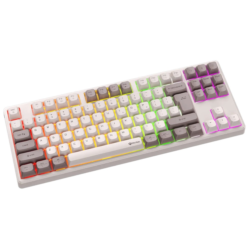 Meetion MK14 TKL Triple-Mode Wireless RGB Mechanical Keyboard – White