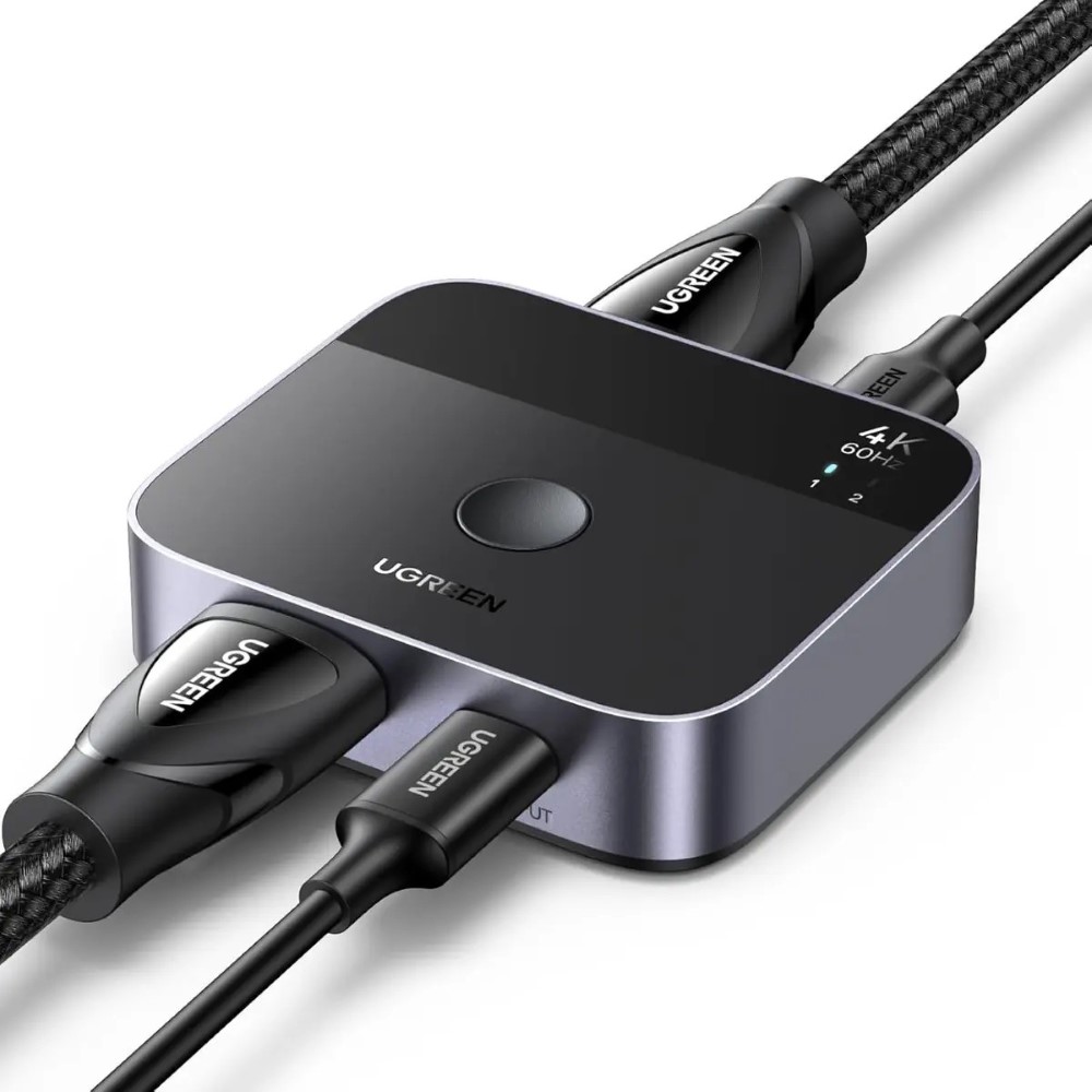 UGREEN 55452 USB-C+HDMI Switch 2-in-1 Out 4K@60Hz Aluminum Switcher for Laptops MacBook