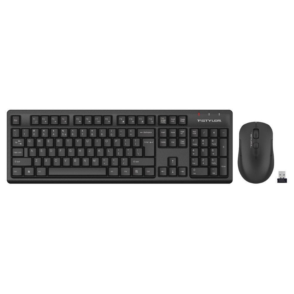 A4tech Fstyler FG1200S 2.4G Multimedia Wireless Desktop Keyboard & Mouse | Black