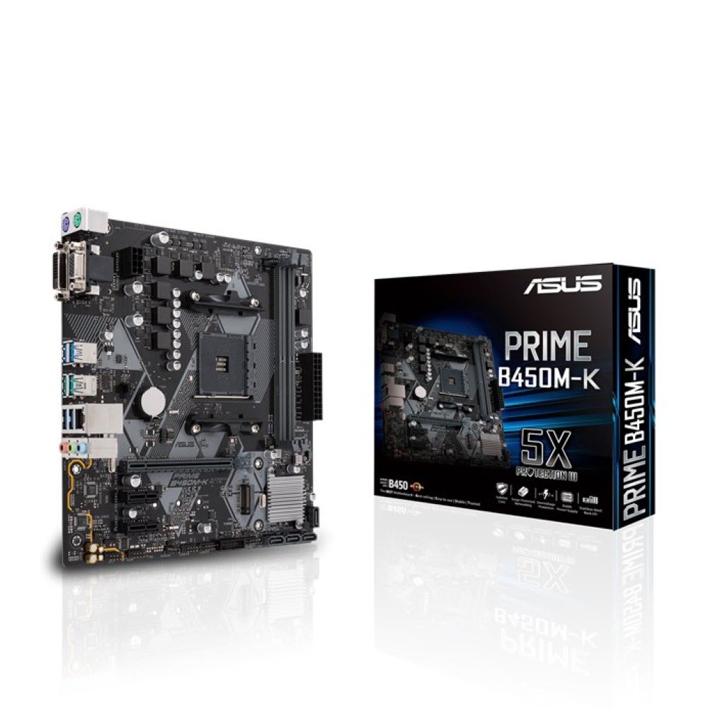 ASUS MOTHERBOARD : PRIME B450M-K DDR4 AMD  