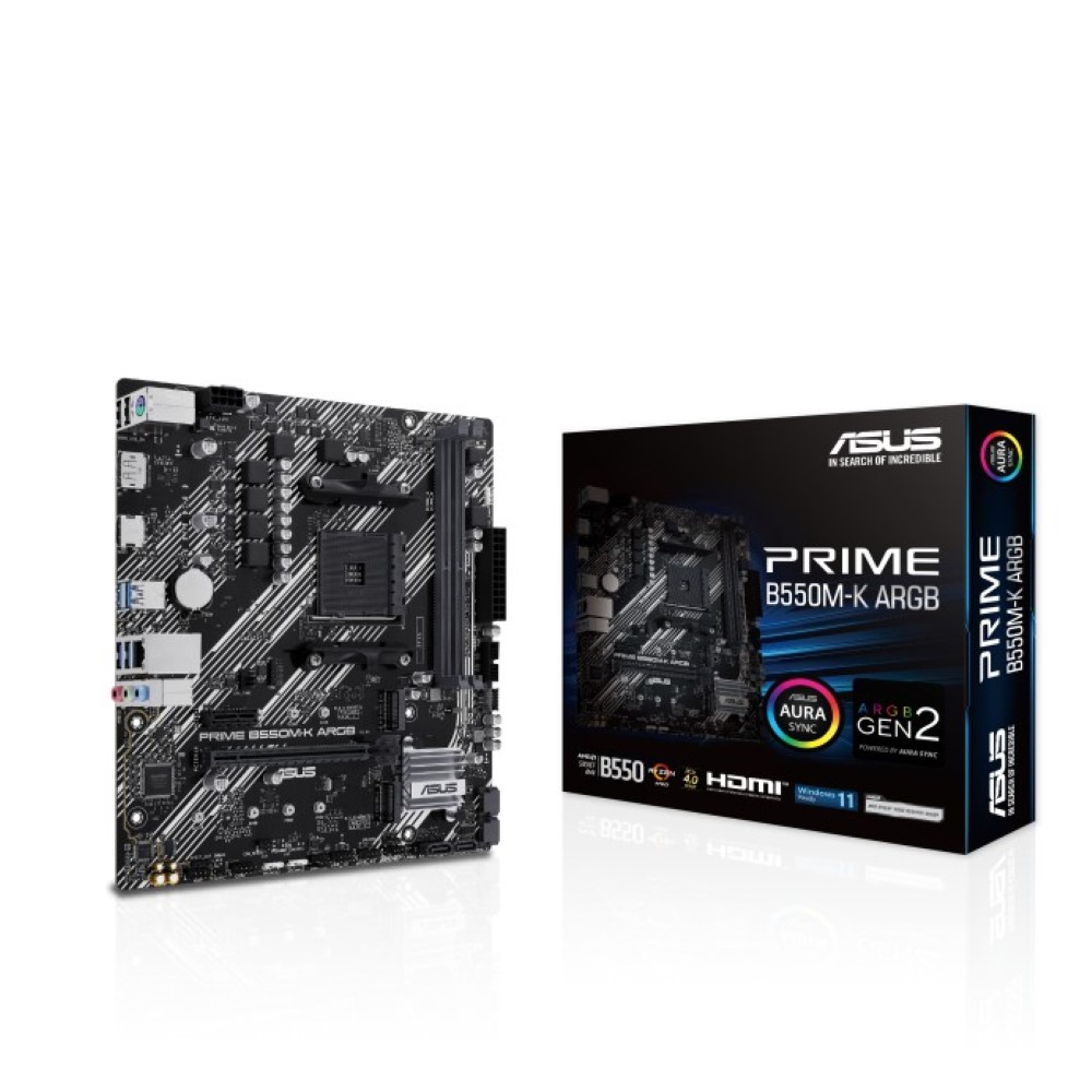 ASUS MOTHERBOARD : PRIME B550M-K ARGB DDR4