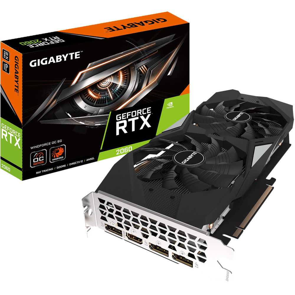 GIGABYTE GeForce RTX 2060 6GB GDDR6 PCI Express 3.0 x16 ATX Graphics Card (Used)