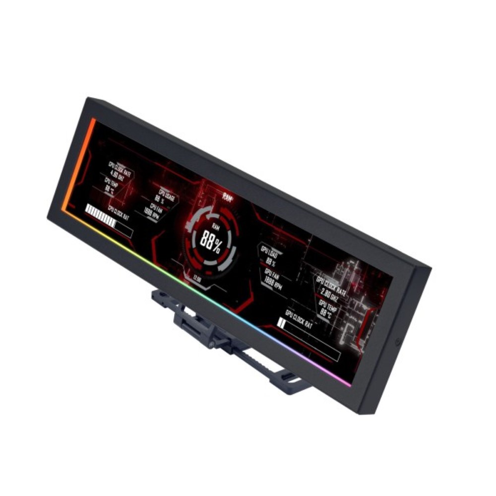 Lian Li 8.8″ Universal IPS Screen With Modular Freestanding Mount Case Bracket Metal Black