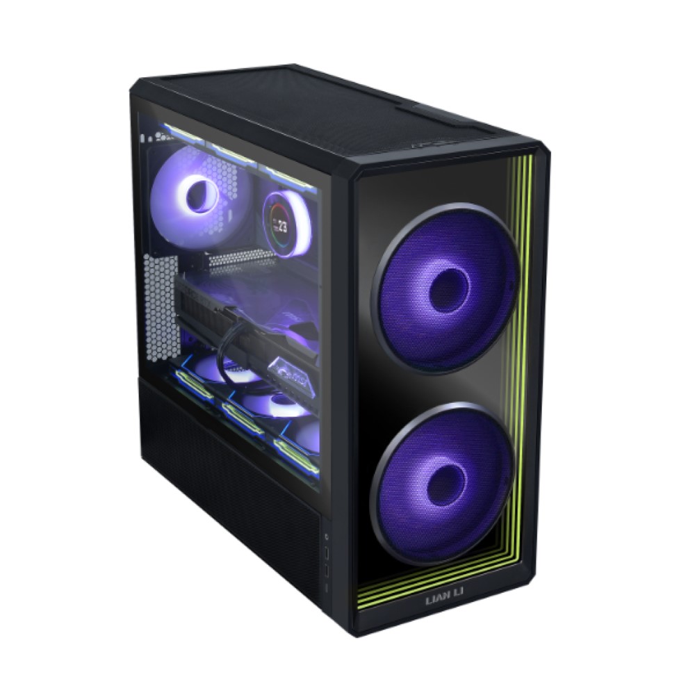 Lian Li LANCOOL 217 INF Tempered Glass Mid Tower PC Gaming Case – Black