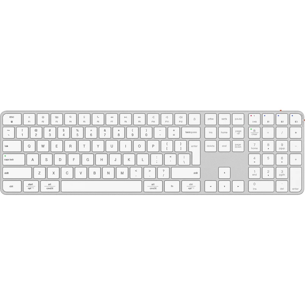 Meetion ikey K230 Full Keys 2.4G and Bluetooth Three Modes Keyboard - White