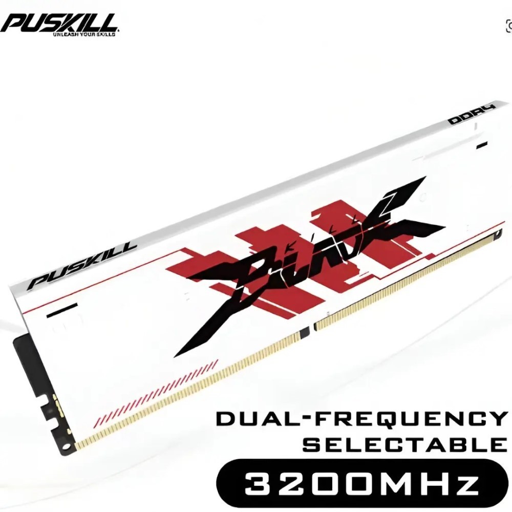 PUSKILL Memoria Ram DDR4 (16×2) 32GB 3200MHz Desktop Cooling Vest Memory HeatSink