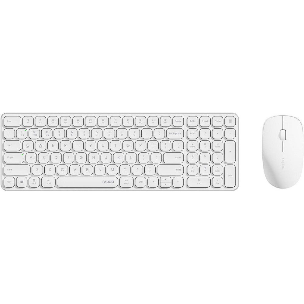 Rapoo 9320M Bluetooth Wireless Multi-Mode Keyboard Mouse Combo - White