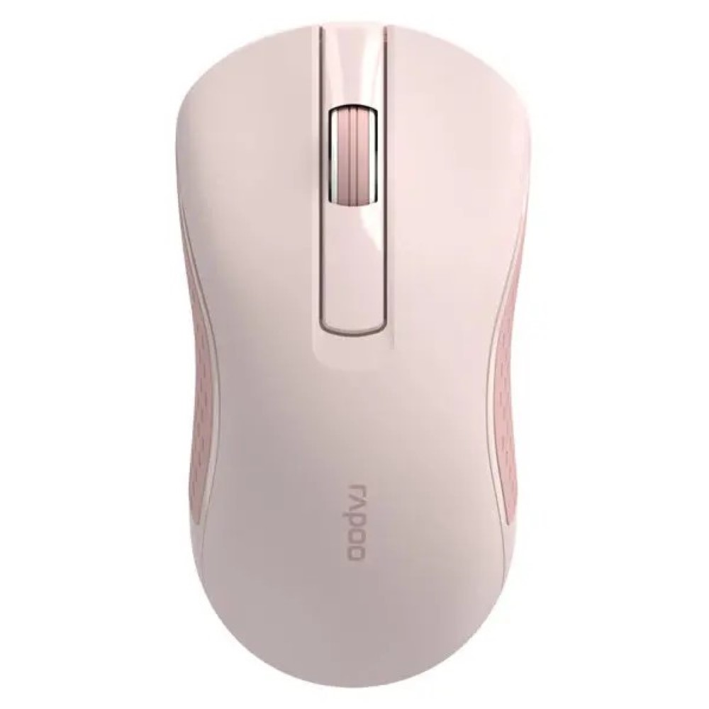 Rapoo B20 Silent Wireless Optical Mouse 2.4 GHz Wireless Connection 1200 DPI Sensor Silent Click - Pink