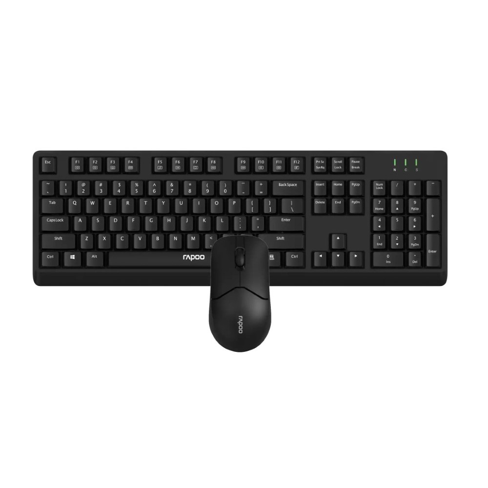 Rapoo X1500 Pro Wireless Mouse Keyboard Combo - Black
