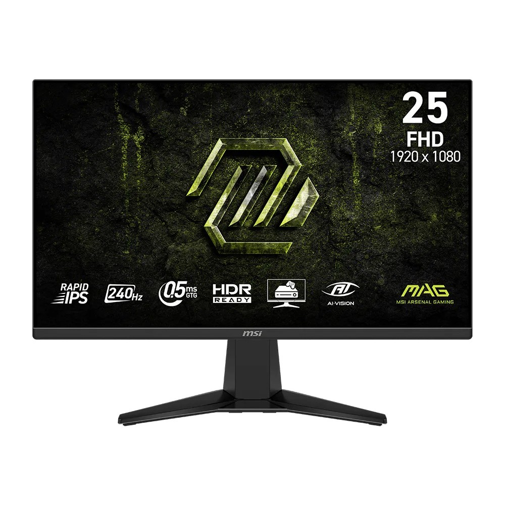MSI MAG 255F X24 Gaming Monitor 1920 x 1080 (FHD) Panel 240Hz Refresh Rate and Rapid 0.5ms (GtG, Min) Response Time