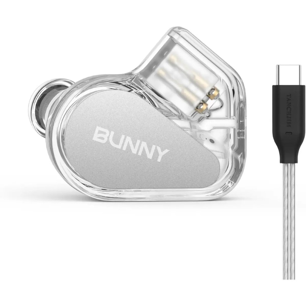 Tanchjim Bunny Gaming Earphones with Single Dynamic Dual-Chamber Driver, Wired Earbuds IEM, 1DD 0.78 2pin Monitor with Bass Boot Maze Cavity, Entry-Level HiFi in-Ear Headphones with Mic – Type-C