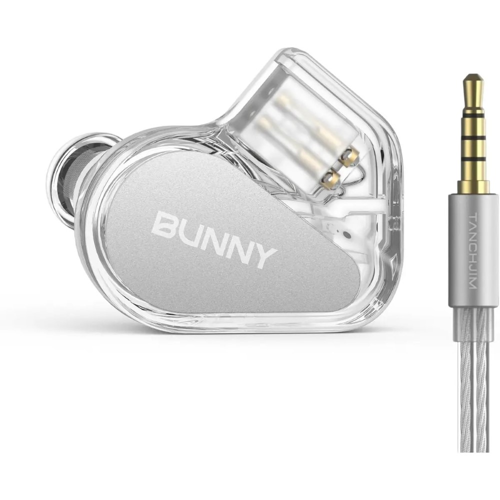 Tanchjim Bunny Gaming Earphones with Single Dynamic Dual-Chamber Driver Wired Earbuds IEM 1DD 0.78 2pin Monitor with Bass Boot Maze Cavity Entry-Level HiFi in-Ear Headphones with Mic – 3.5mm