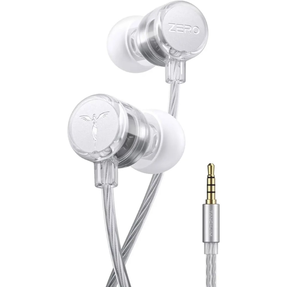 Tanchjim Zero Ultima Entry-Level HiFi Earphones Patented DMT 4 Ultra Driver 1DD in-Ear Headphones Lightweight Wired Gaming Earbuds with Acoustic Labyrinth Rear Chamber – 3.5mm with Mic