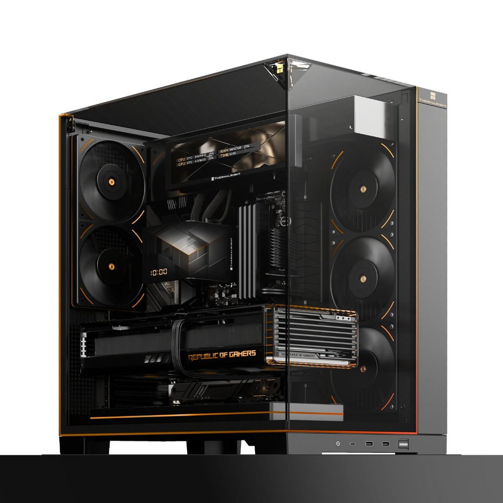 Thermalright TR-A70 Vision ATX Desktop Gaming Case Including 9.16 LCD Black