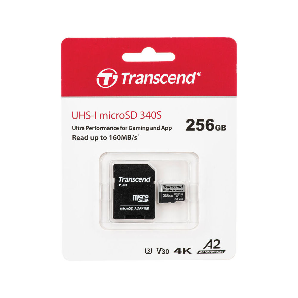 Transcend 256GB 340S UHS-I microSDXC Card with SD Adapter