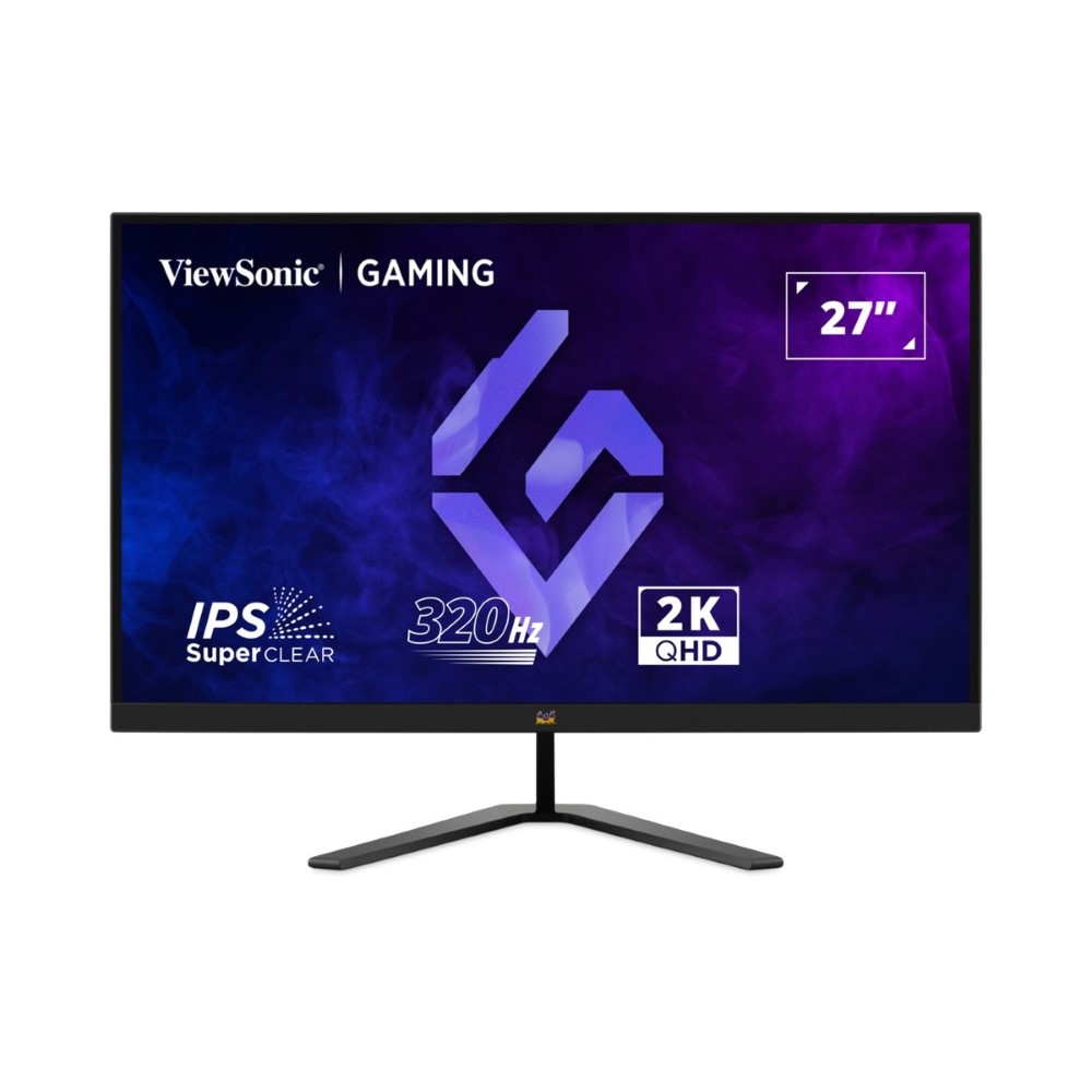ViewSonic VX2766-2K-PRO-9 27” 2K QHD Gaming Monitor with 320Hz Refresh Rate G-Sync Compatible, Ultra-Smooth Performance Dual HDMI & DisplayPort Connectivity