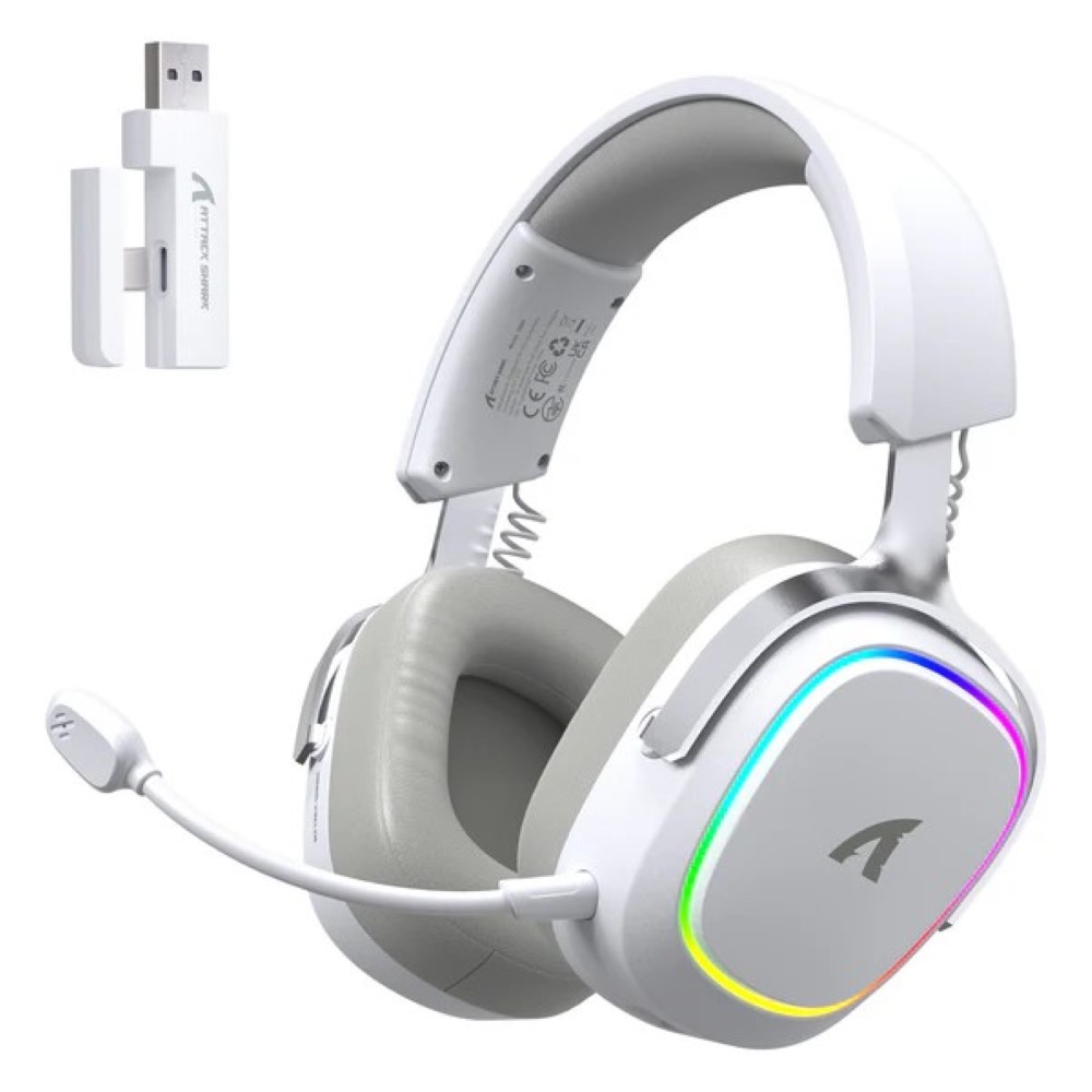 ATTACK SHARK G800 Wireless Gaming Headset – White