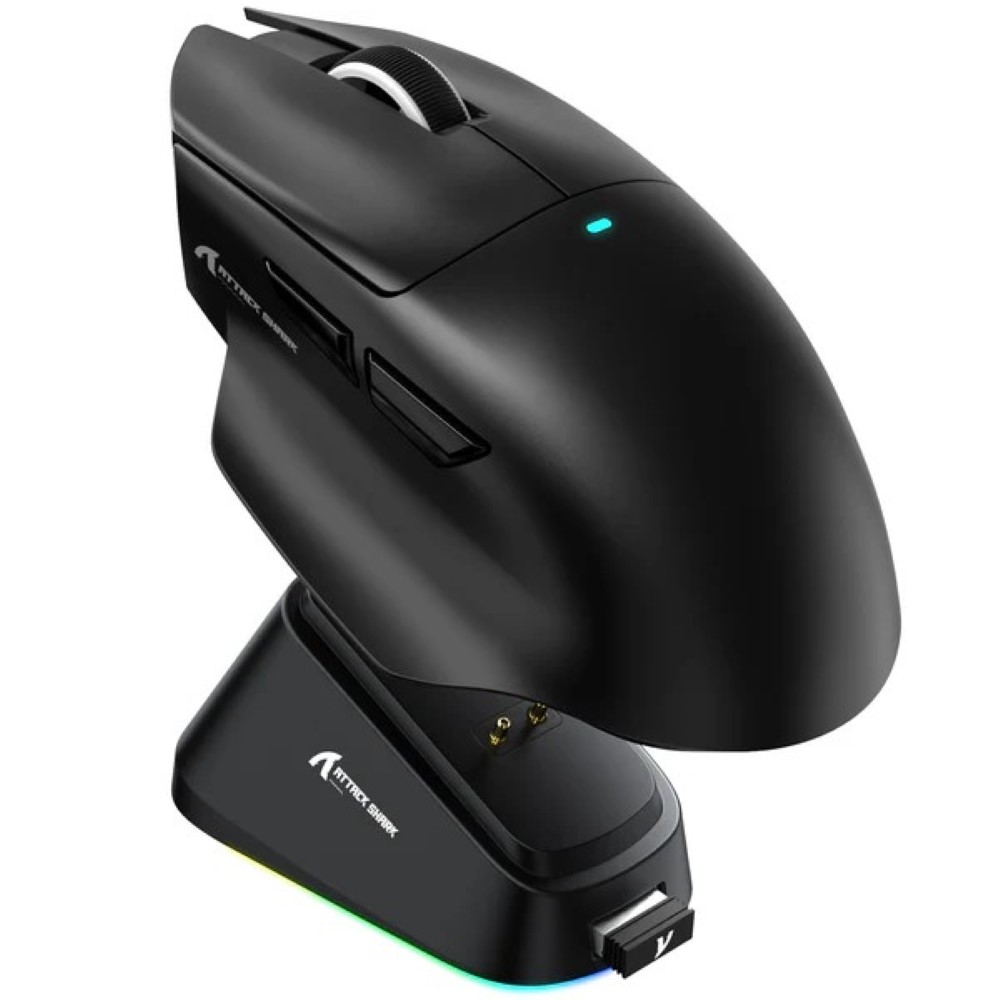 ATTACK SHARK V6 Ultra-Light Tri-Mode Gaming Mouse – Black