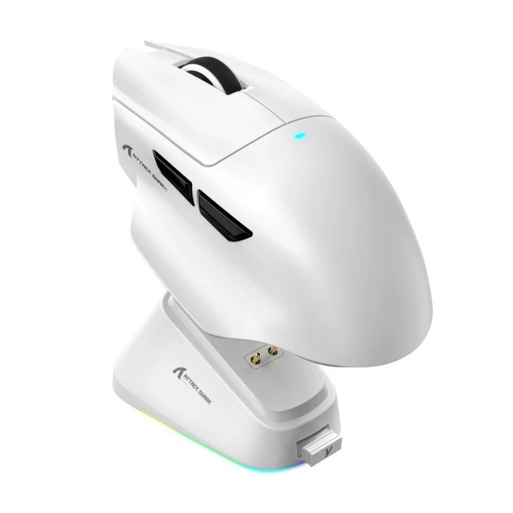 ATTACK SHARK V6 Ultra-Light Tri-Mode Gaming Mouse – White