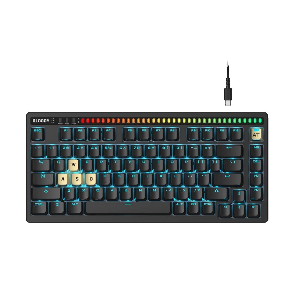 Bloody AT75 Alpha Optical Switch Mechanical Keyboard - Black