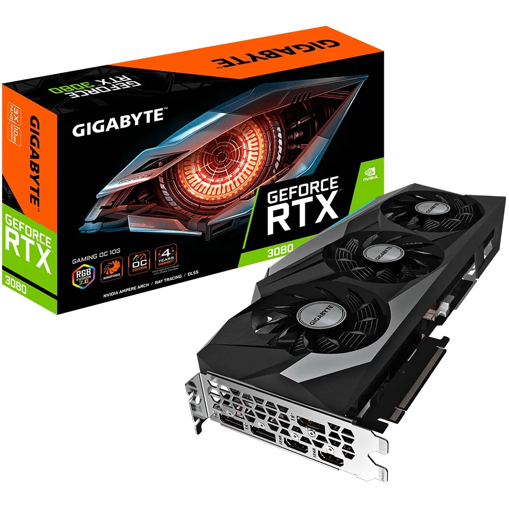 Gigabyte GeForce RTX 3080 Gaming OC 10G, 1‎800 MHz Core Clock, GDDR6X, 10GB, 3‎20 bit, PCI-E 4.0 x 16, ATX Graphics Card