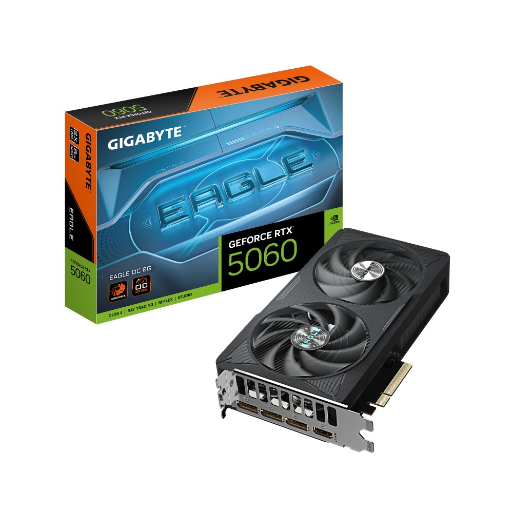 Gigabyte GeForce RTX 5060 EAGLE OC 8GB GDDR7 PCI-Express 5.0 Graphics Card
