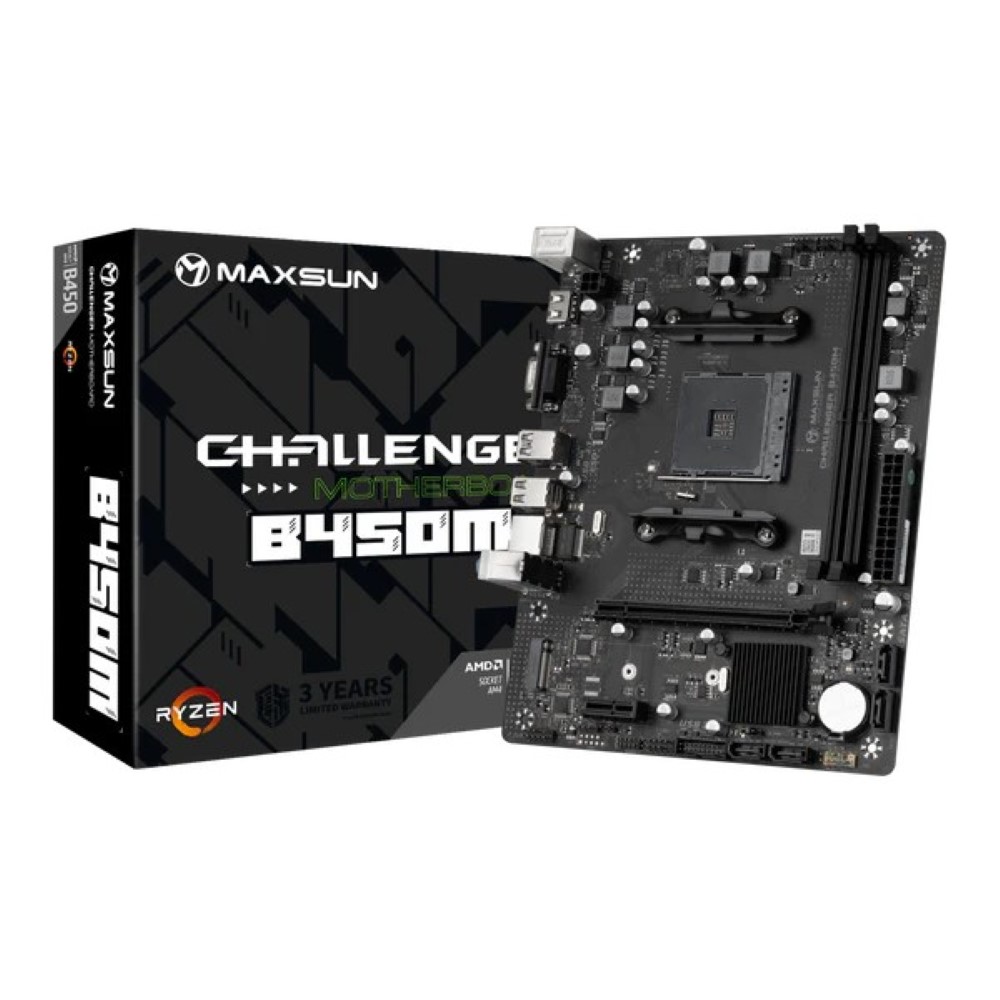 Maxsun Challenger B450M AMD AM4 MicroATX Motherboard