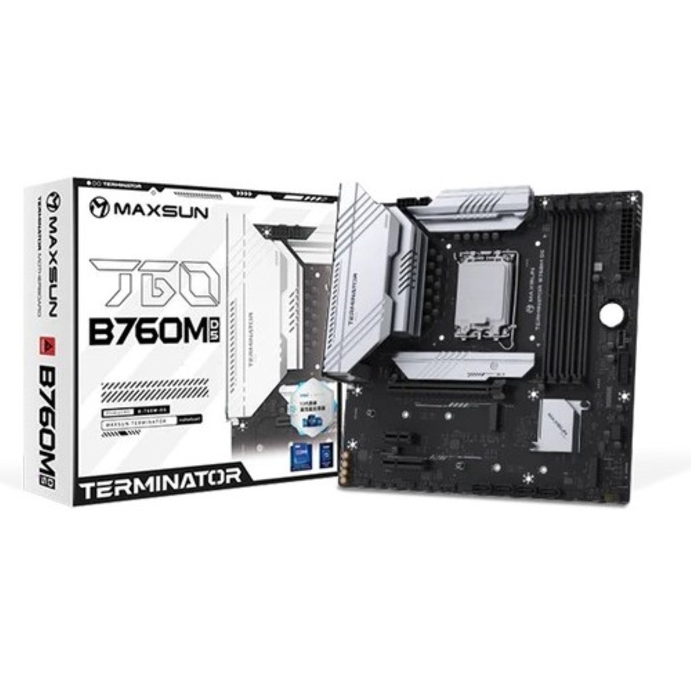 Maxsun Terminator B760M D5 V2 Intel 12/13/14th Gen microATX Motherboard
