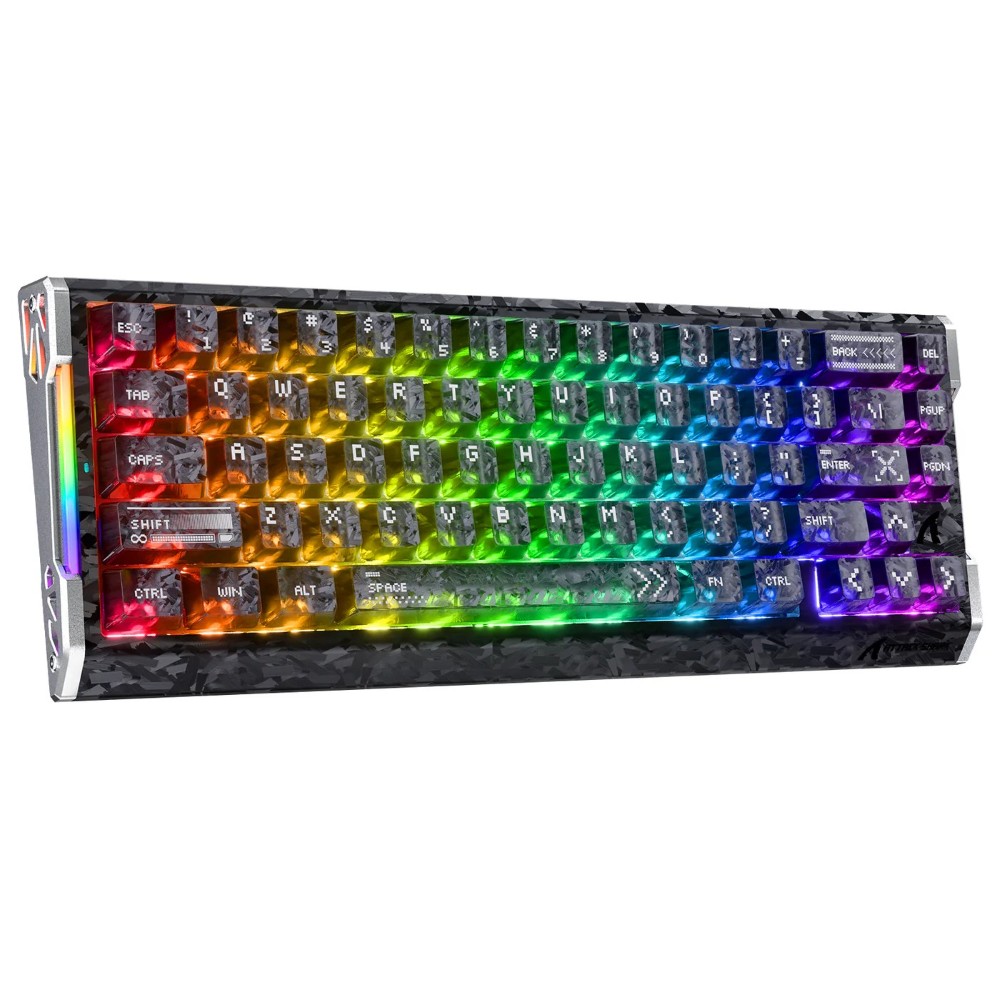 ATTACK SHARK R68 HE Carbon Fiber Rapid Trigger Keyboard Magnetic Switch Ink Shade
