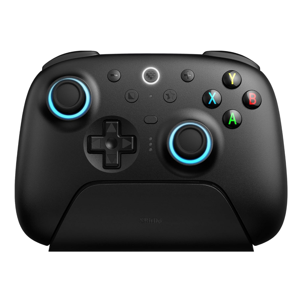 8BitDo Ultimate 2 Wireless Controller – TMR Joysticks, Hall Effect Triggers, 1000Hz Polling Rate, RGB Charging Dock Gaming Controller (Black)