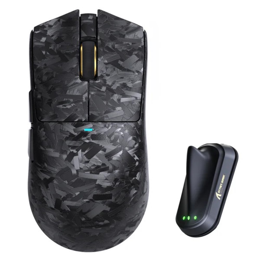 ATTACK SHARK X11 ULTRA Carbon Fiber Wireless 8K PAW3950MAX Gaming Mouse – Black