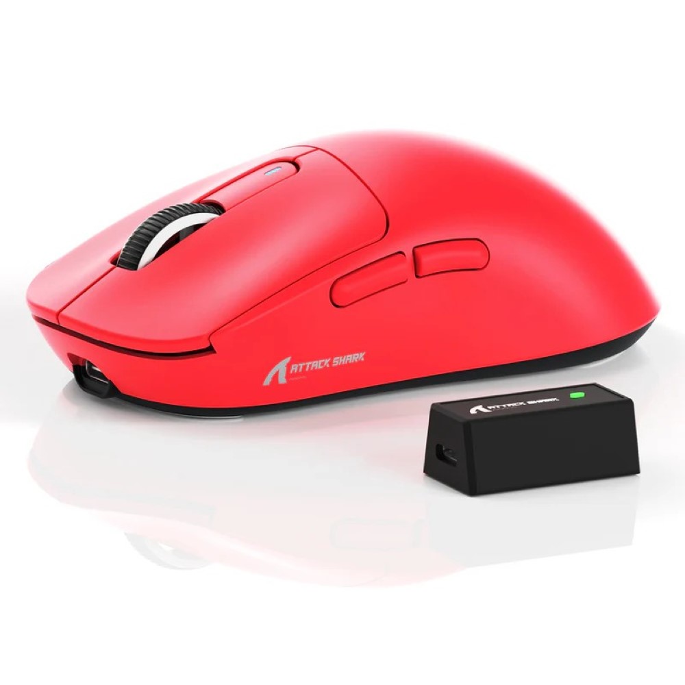 ATTACK SHARK X3PRO Three Modes 4K/8K Gaming Mouse – Red