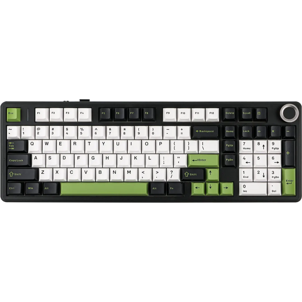AULA F99 PRO Gasket-Mounted Triple-Mode Mechanical Keyboard Black Gray Green Gray Wood Switch
